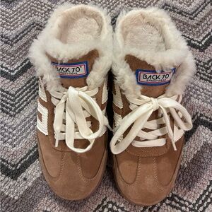 Back 70 Fur Backless Sneakers